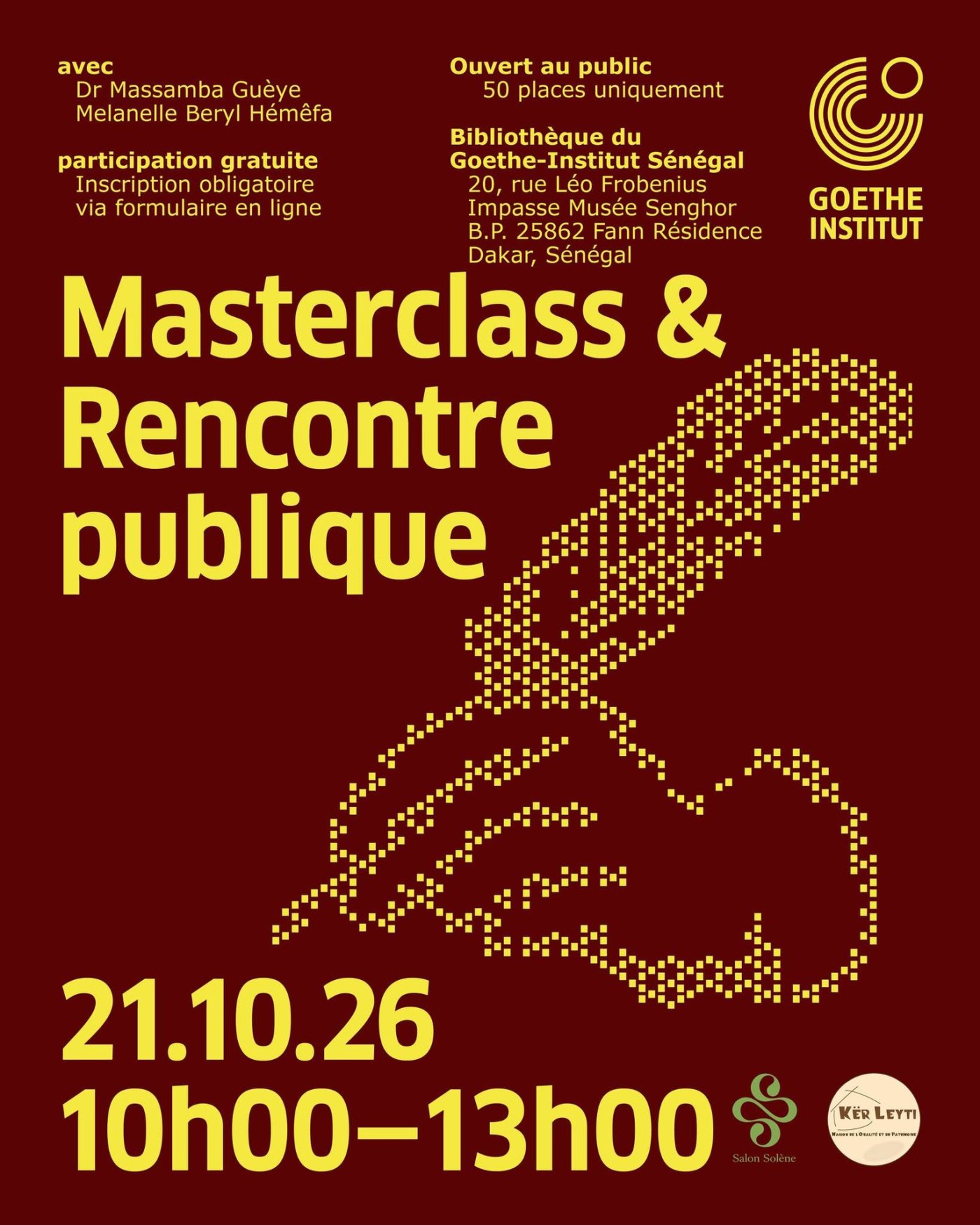 Masterclass & Rencontre publique : La parole prend vie
