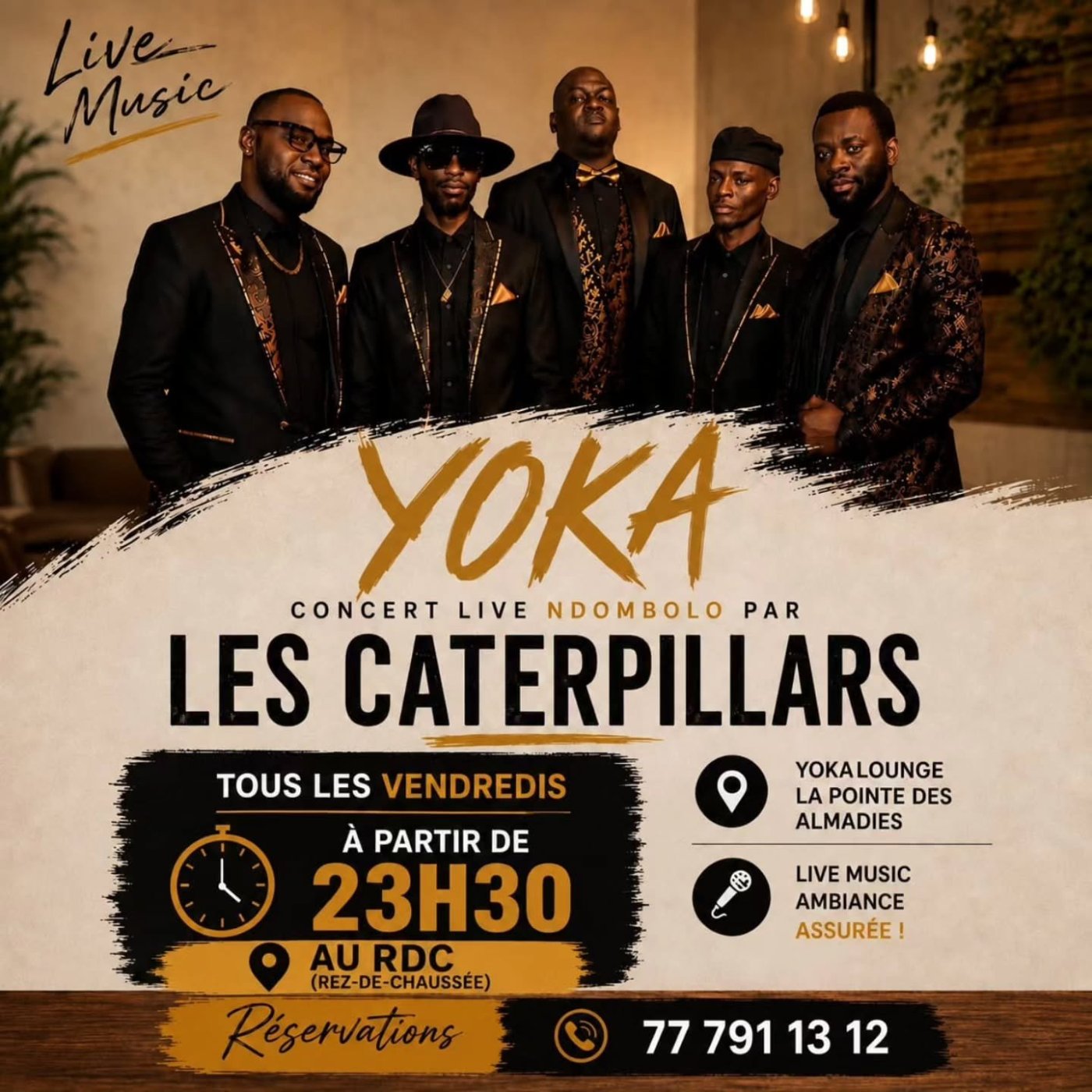 YOKA - CONCERT LIVE NDOMBOLO PAR LES CATERPILLARS