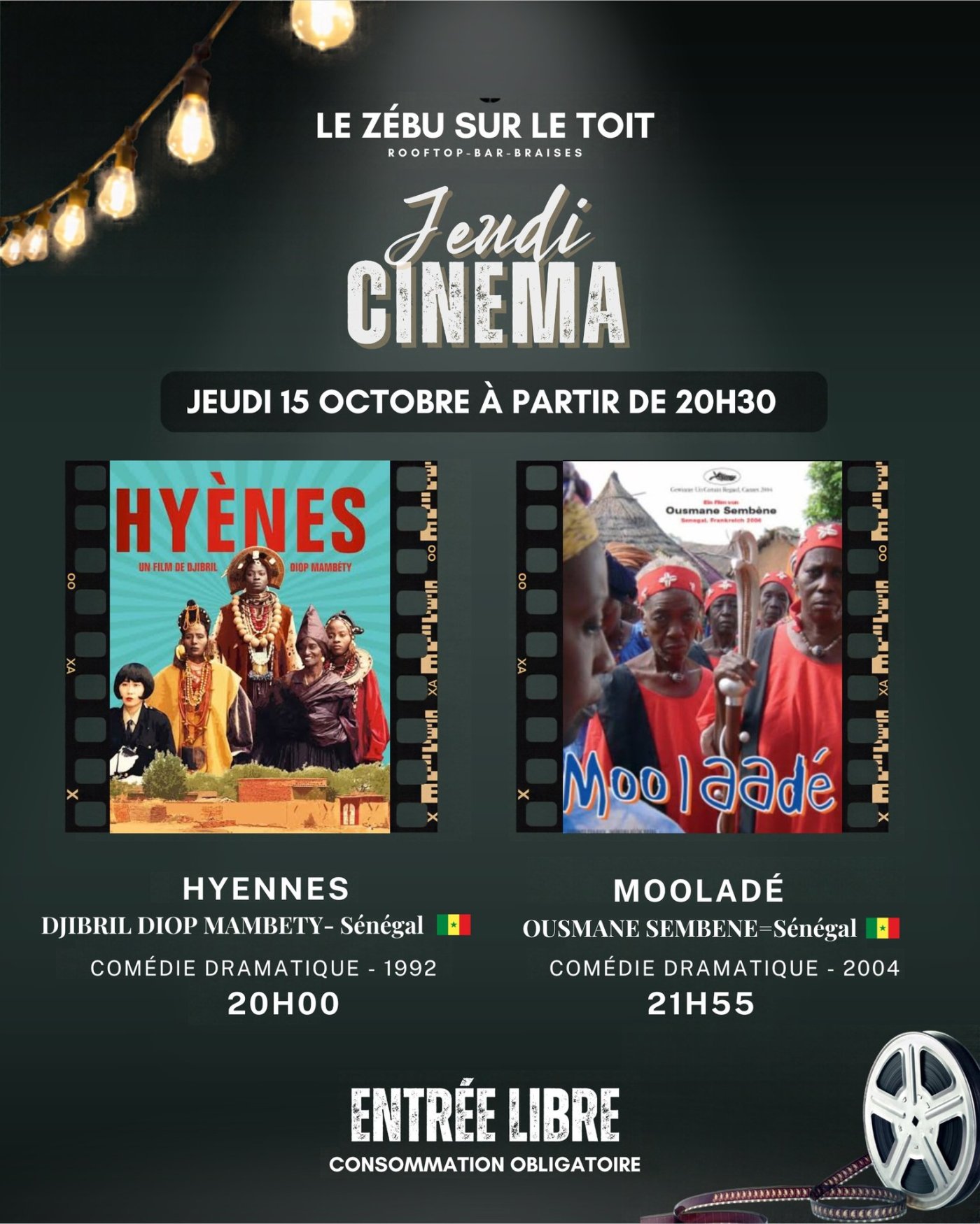 Cinéma sous les étoiles : Hyènes et Moolaadé