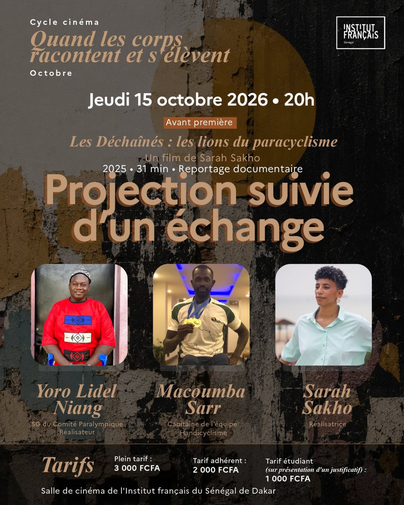 Projection : "Les Déchaînés : les lions du paracyclisme"