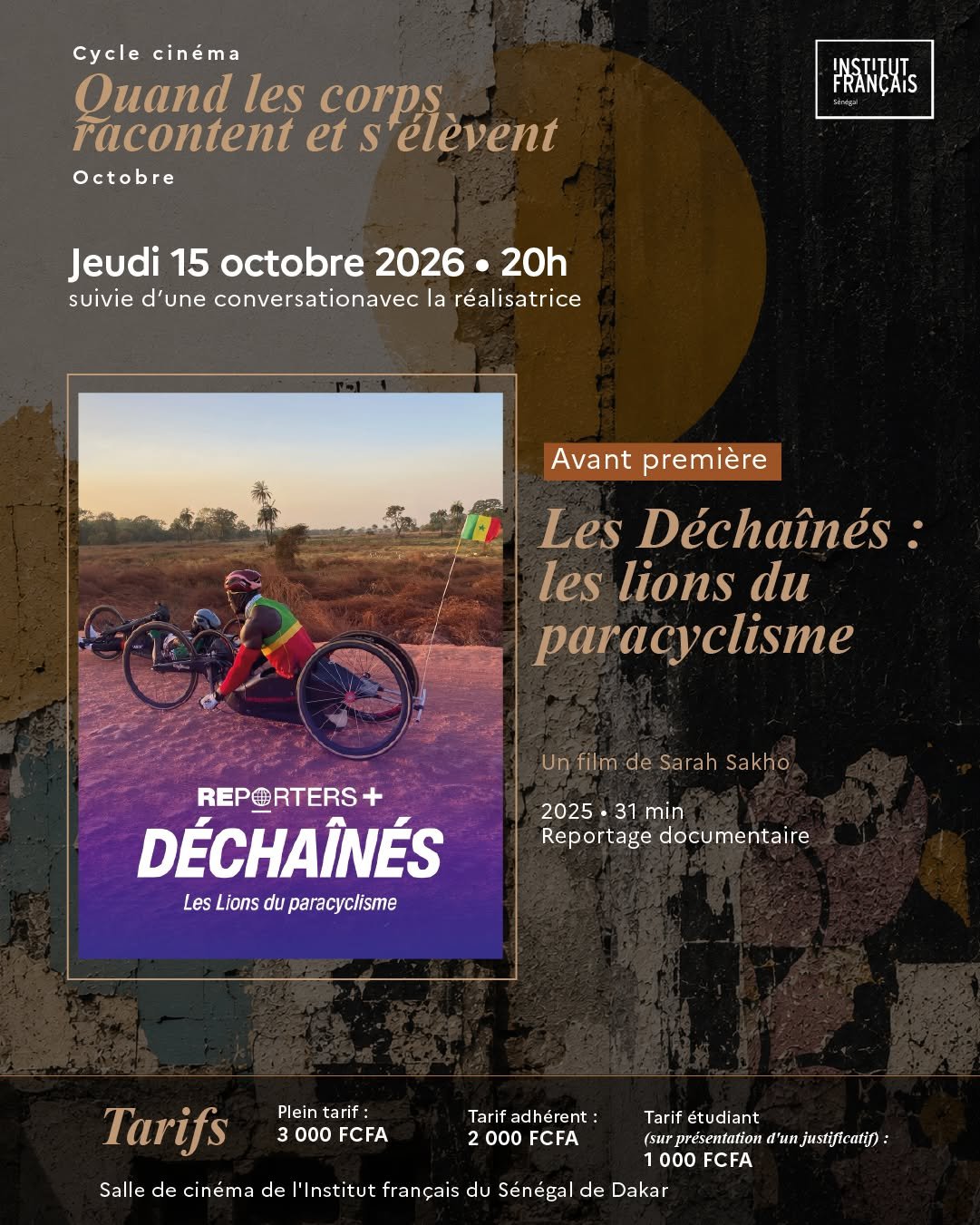Projection : "Les Déchaînés : les lions du paracyclisme"