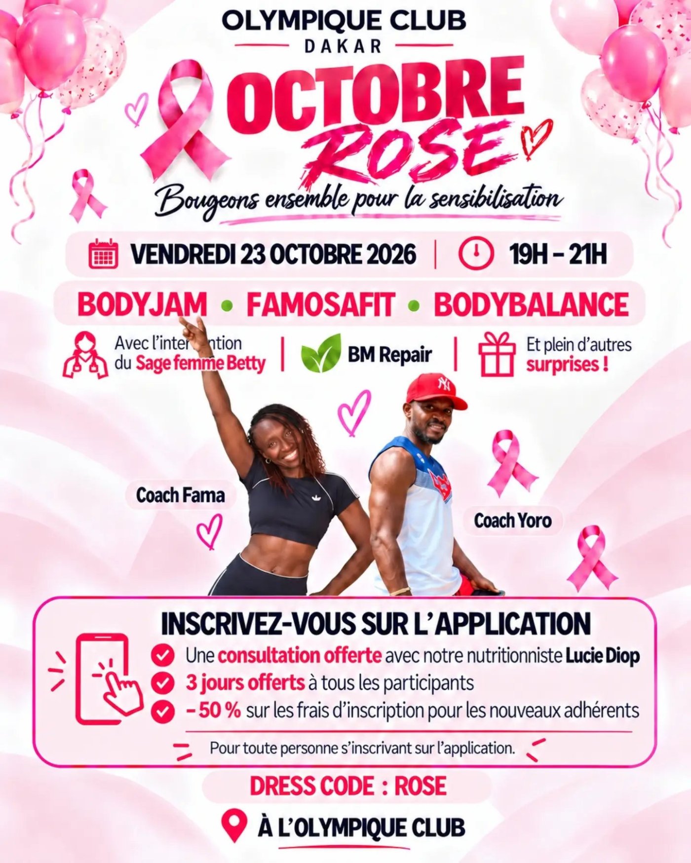 Octobre Rose à l'Olympique Club : Soirée Sportive et Solidaire