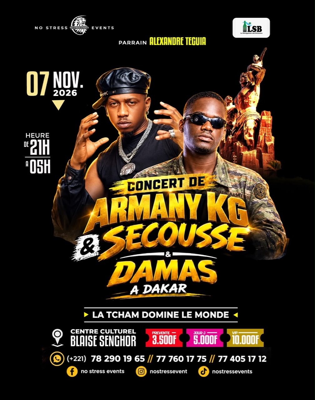 Concert de Armany Kg & Secousse & Damas à Dakar