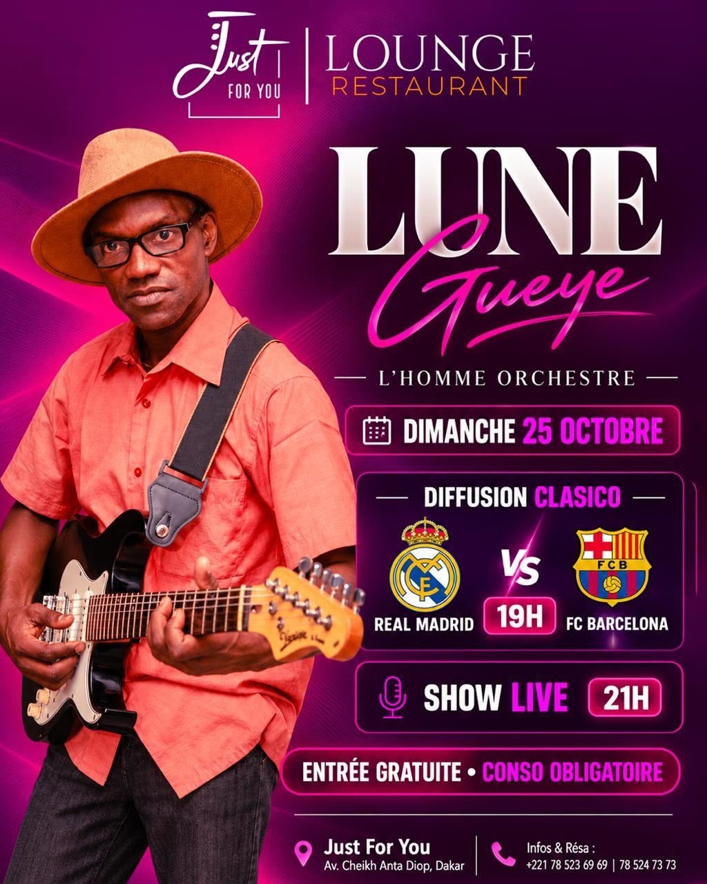 Clasico & Live Music avec Lune Gueye