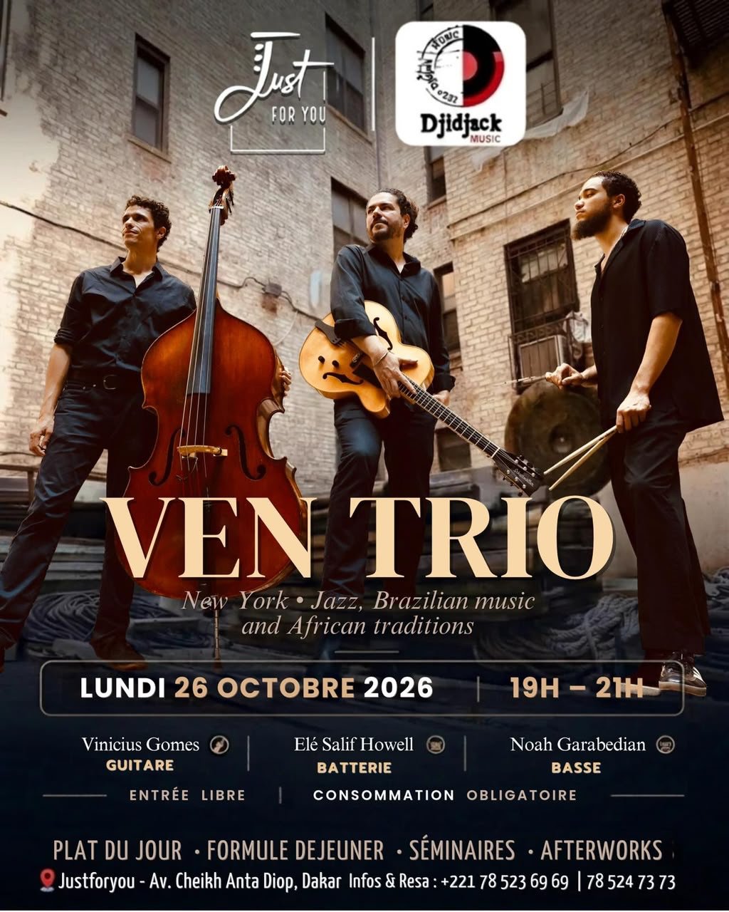 VEN TRIO - New York Jazz, Brazilian Music and African Traditions