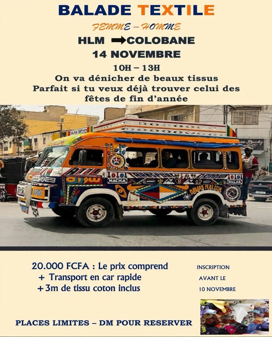 Balade Textile HLM → Colobane