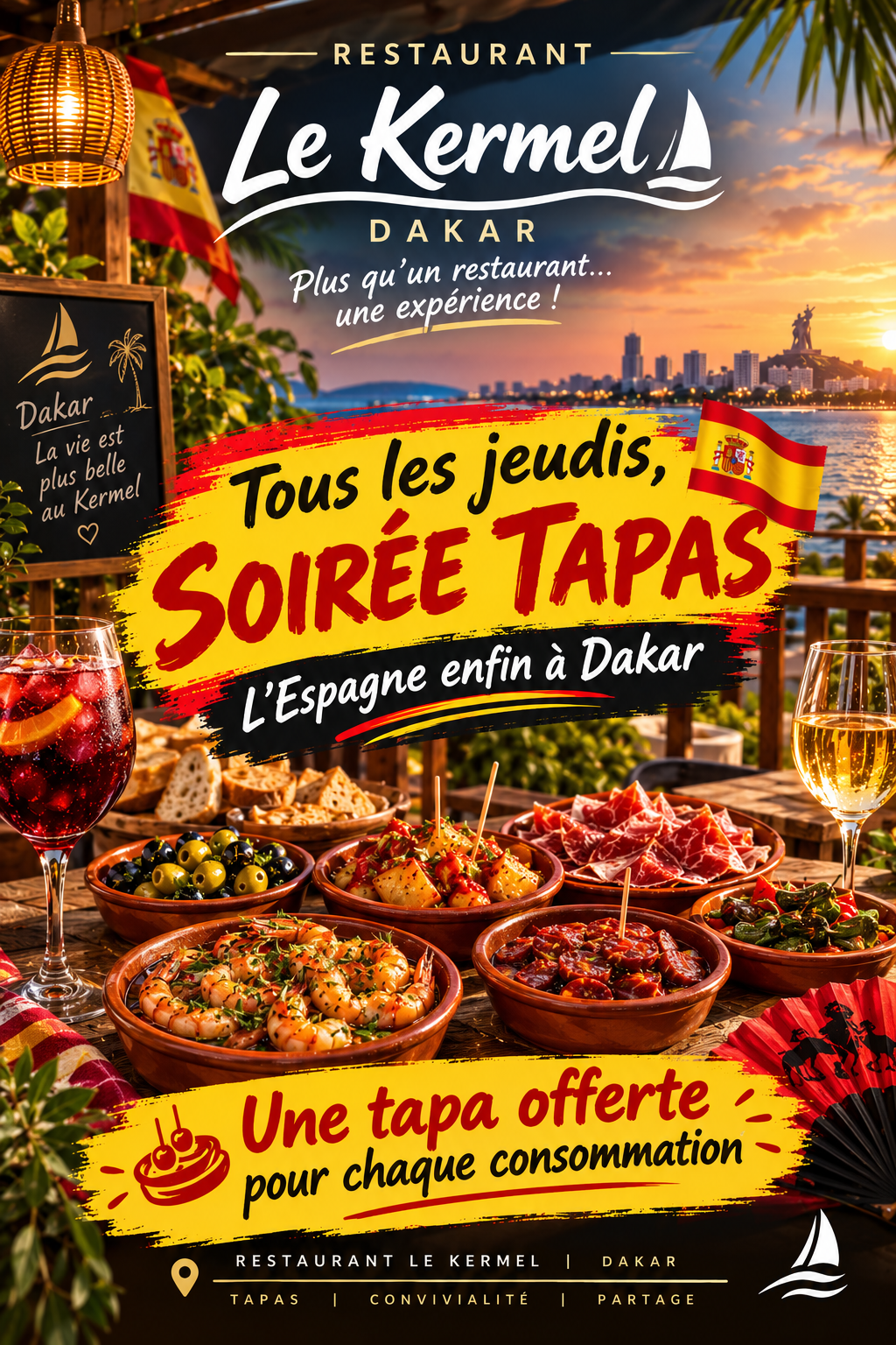Soirée Tapas au Restaurant Le Kermel